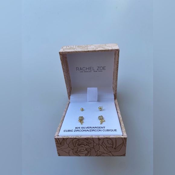 Gold Stud Earrings - Picture 2 of 3